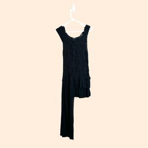 Kimberly Ovitz Black Knit Asymmetrical Tank